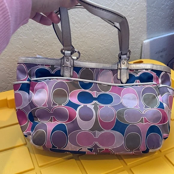 Coach Colorful Signature Tote Bag - Picture 6 of 16
